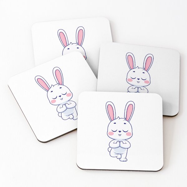 Item preview, Cute White Bunny Doing Yoga Tree Pose designed and sold by Ulrike M 	 Werner.