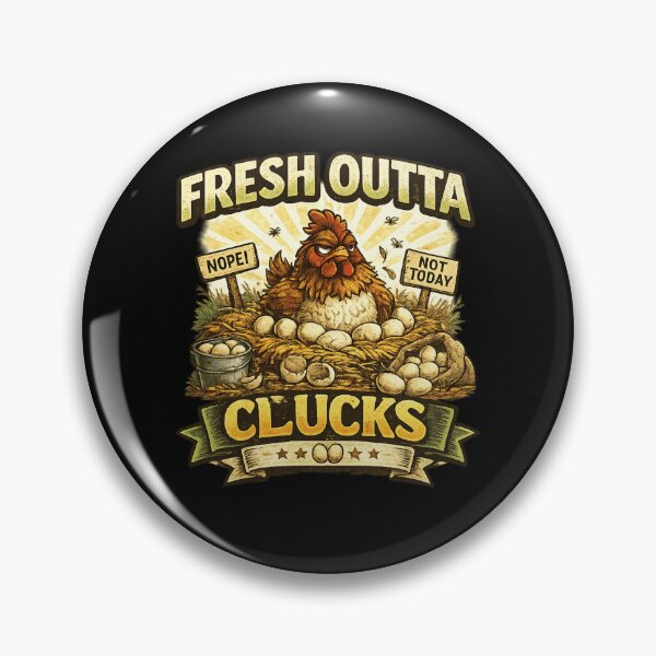 Item preview, Fresh Outta Clucks Funny Chicken Farm Sarcasm Rooster designed and sold by MagicSD Designs.