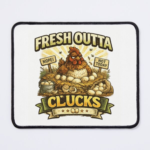 Item preview, Fresh Outta Clucks Funny Chicken Farm Sarcasm Rooster designed and sold by MagicSD Designs.