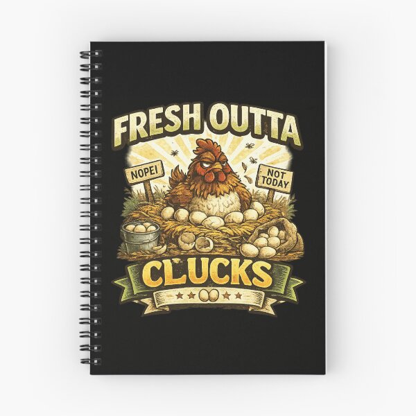 Item preview, Fresh Outta Clucks Funny Chicken Farm Sarcasm Rooster designed and sold by MagicSD Designs.