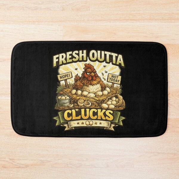 Item preview, Fresh Outta Clucks Funny Chicken Farm Sarcasm Rooster designed and sold by MagicSD Designs.