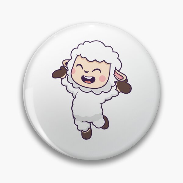 Item preview, Cute Happy Fluffy Lamb Jumping Cartoon designed and sold by Ulrike M 	 Werner.