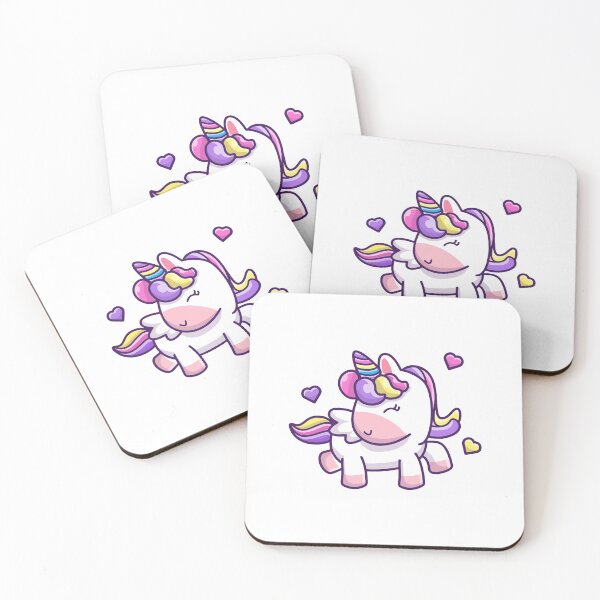 Item preview, Cute Magical Unicorn with Colorful Mane and Hearts designed and sold by Ulrike M 	 Werner.