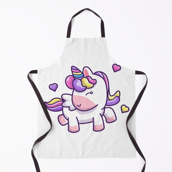 Item preview, Cute Magical Unicorn with Colorful Mane and Hearts designed and sold by Ulrike M Werner.