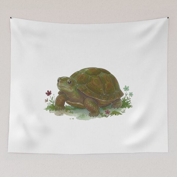 Item preview, Whimsical Storybook Turtle Cottagecore Nature Art designed and sold by HoneyBreezeCo.