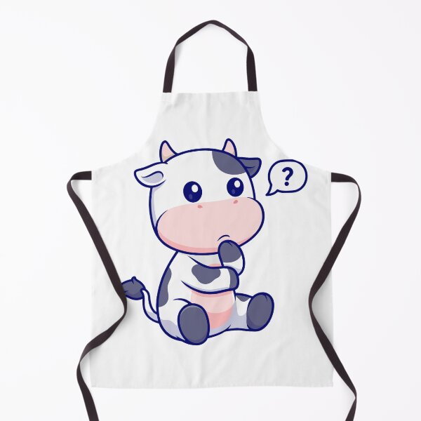 Item preview, Cute Confused Thinking Cow Cartoon designed and sold by Ulrike M Werner.