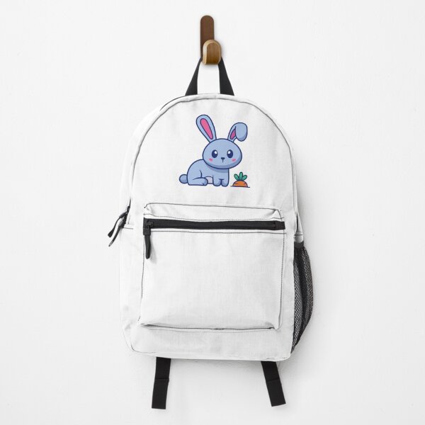 Item preview, Cute Light Blue Bunny with Orange Carrot designed and sold by Ulrike M Werner.
