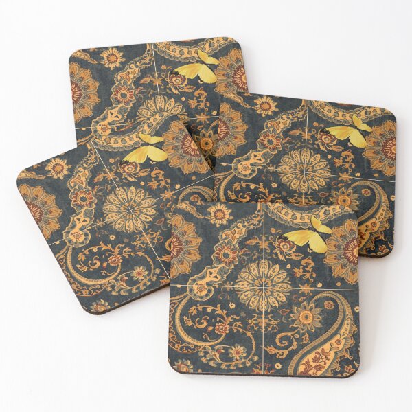 Item preview, Dark Paisley Butterfly Textile Art designed and sold by tmoca.