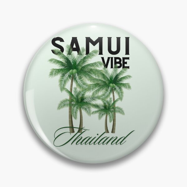 Item preview, Samui Vibe Thailand Tropical Palm Trees Graphic designed and sold by SilverSeaBKK.