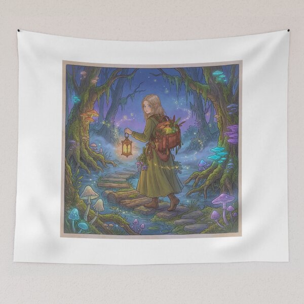 Item preview, Enchanted Swamp Journey Fantasy Art designed and sold by HoneyBreezeCo.