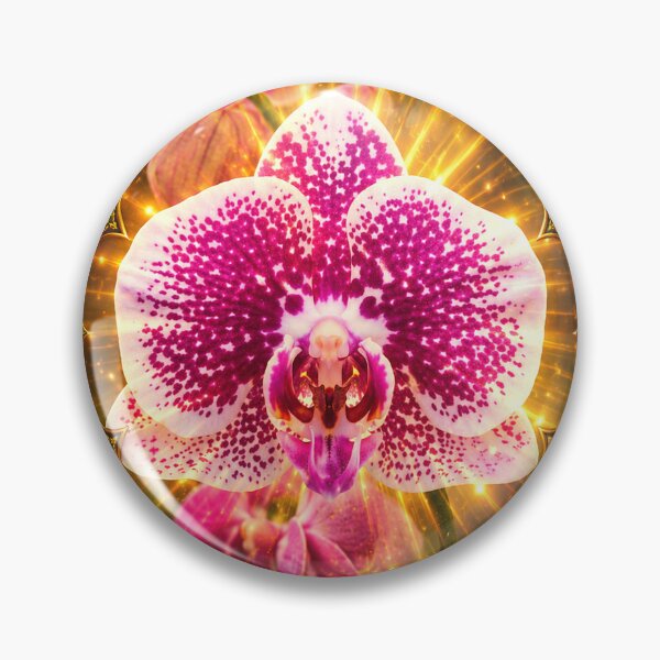 Item preview, Radiant Tropical Pink Orchid - enclosed in geometric pattern - Puerto Rico designed and sold by www.elyunqueprints.store.