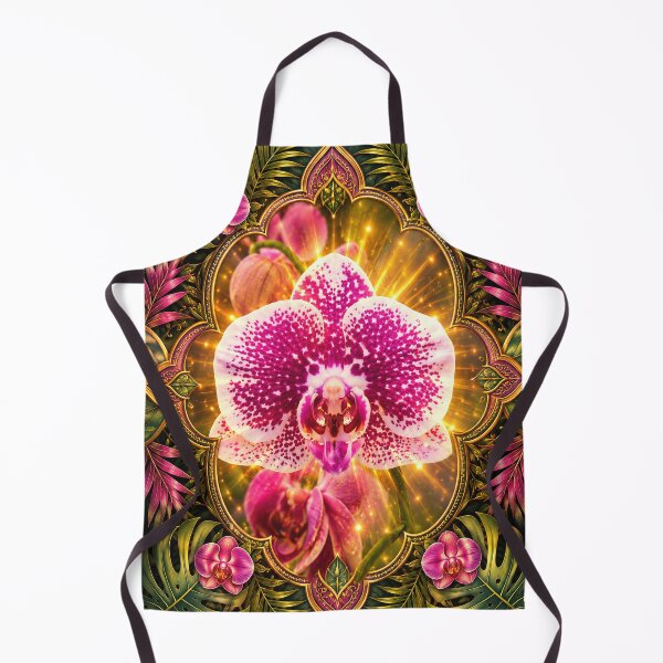Item preview, Radiant Tropical Pink Orchid - enclosed in geometric pattern - Puerto Rico designed and sold by www.elyunqueprints.store.