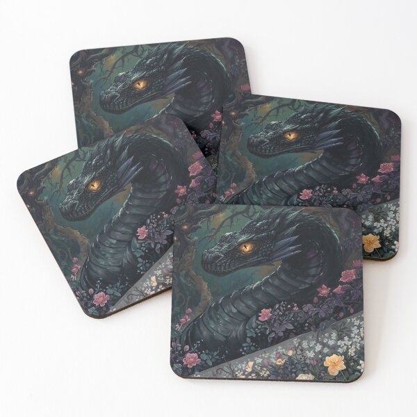 Item preview, Midnight Forest Serpent Fantasy Art designed and sold by HoneyBreezeCo.