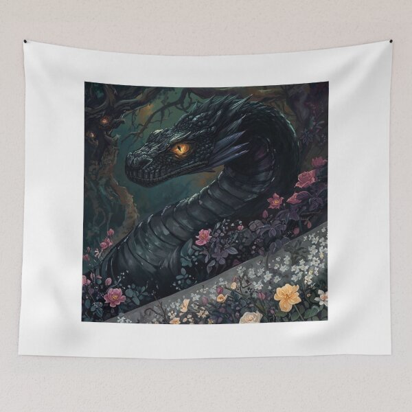 Item preview, Midnight Forest Serpent Fantasy Art designed and sold by HoneyBreezeCo.