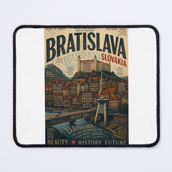 Item preview, Bratislava Castle and Danube River Old Town Slovakia Travel Landmark designed and sold by Aryabek.