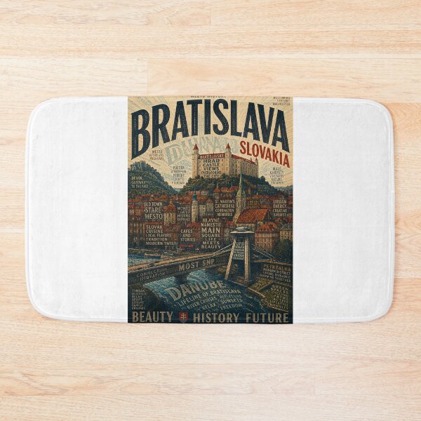 Item preview, Bratislava Castle and Danube River Old Town Slovakia Travel Landmark designed and sold by Aryabek.