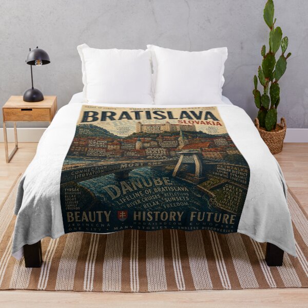 Item preview, Bratislava Castle and Danube River Old Town Slovakia Travel Landmark designed and sold by Aryabek.