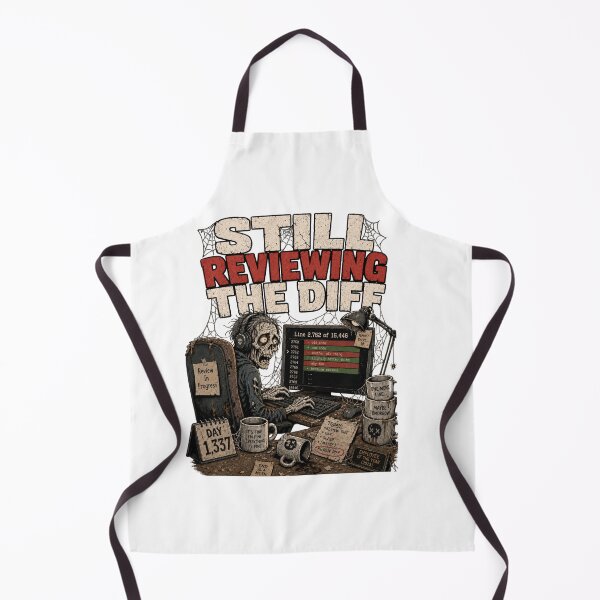 Item preview, Still Reviewing the Diff Skeleton Code Review designed and sold by ExprezzDesigns.