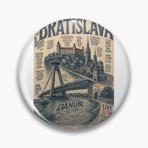Item preview, Bratislava Castle Danube River Slovakia Old Town European Heritage designed and sold by Aryabek.
