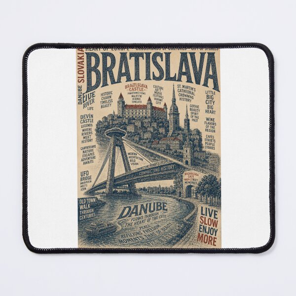 Item preview, Bratislava Castle Danube River Slovakia Old Town European Heritage designed and sold by Aryabek.