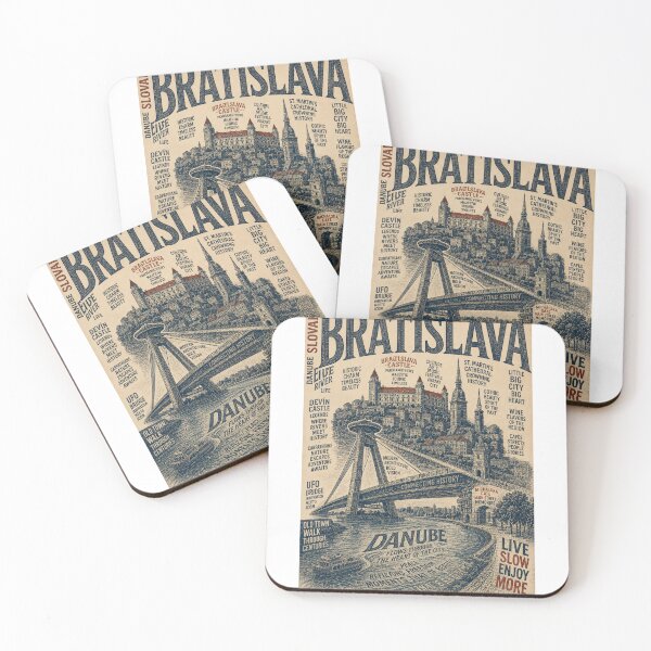 Item preview, Bratislava Castle Danube River Slovakia Old Town European Heritage designed and sold by Aryabek.
