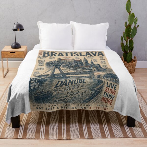 Item preview, Bratislava Castle Danube River Slovakia Old Town European Heritage designed and sold by Aryabek.