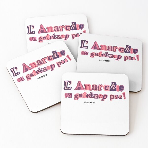 Item preview, L'Anarchie ça Gatekeep Pas!  Bilingual Anarchist Sticker designed and sold by anar-neko.