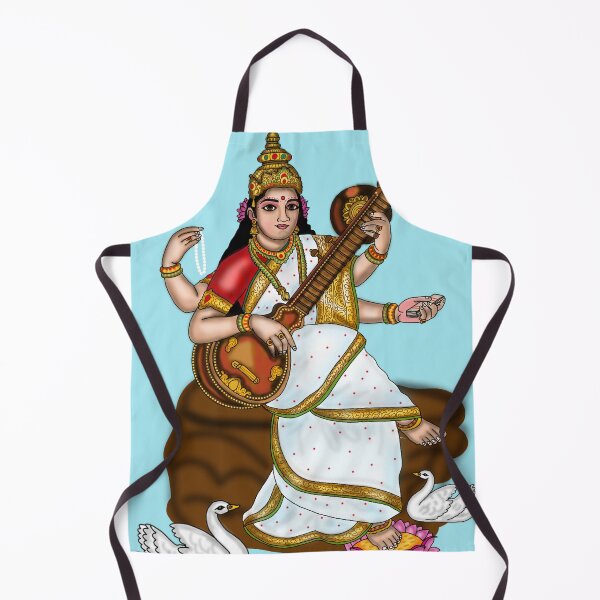 Item preview, Goddess Saraswati Artwork | Divine Digital Illustration of Wisdom & Music designed and sold by Harshit_Digital_Arts.