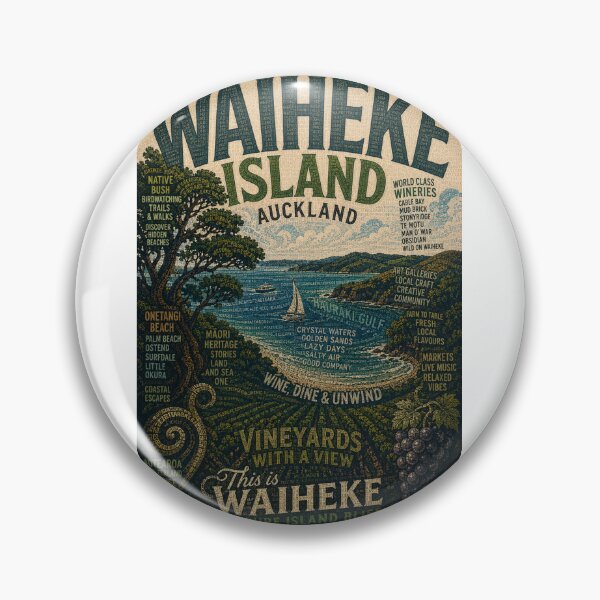 Item preview, Waiheke Island Auckland Vineyard Coastline New Zealand Escape designed and sold by Aryabek.