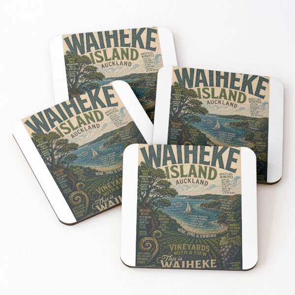 Item preview, Waiheke Island Auckland Vineyard Coastline New Zealand Escape designed and sold by Aryabek.