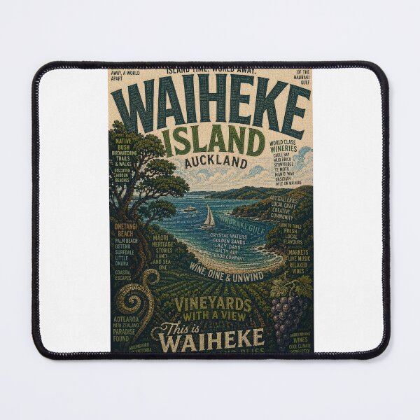 Item preview, Waiheke Island Auckland Vineyard Coastline New Zealand Escape designed and sold by Aryabek.