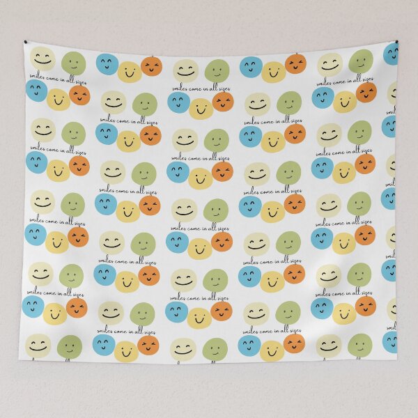 Item preview, Happy Faces Smiley Cluster — Cute Colorful Hand-Drawn Emoji Art | Retro Groovy Smile Design designed and sold by DonnaRaine.