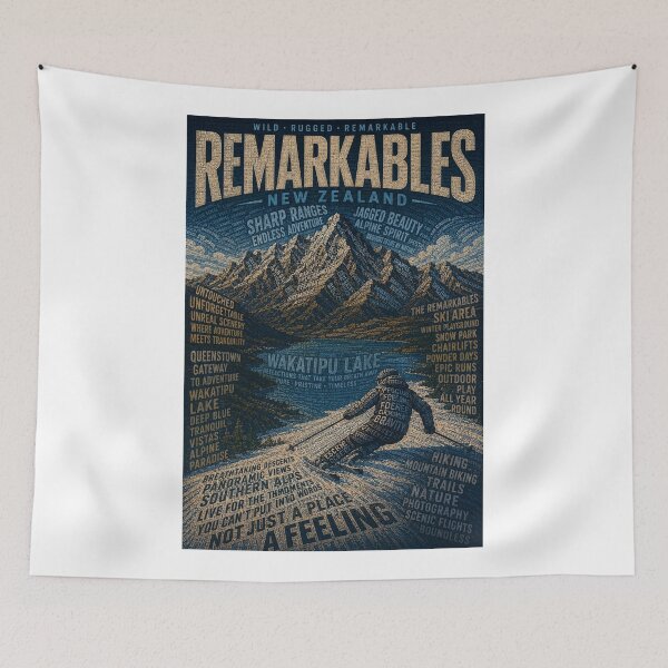 Item preview, Remarkables Queenstown Wakatipu Lake South Island New Zealand Alps designed and sold by Aryabek.