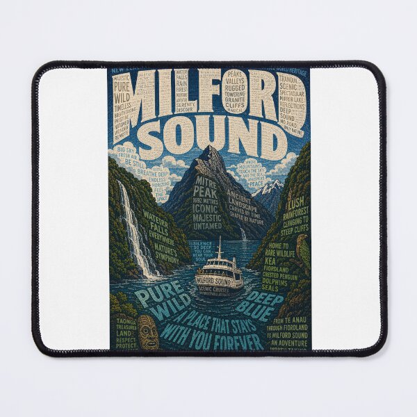 Item preview, Milford Sound Fiordland National Park New Zealand Fjord Wilderness designed and sold by Aryabek.