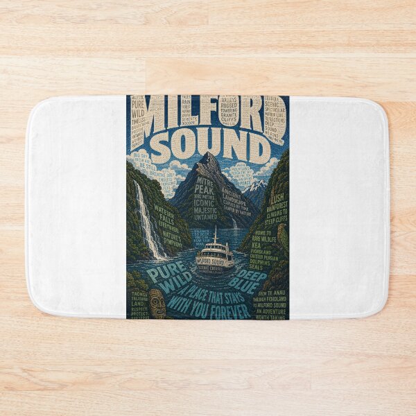 Item preview, Milford Sound Fiordland National Park New Zealand Fjord Wilderness designed and sold by Aryabek.