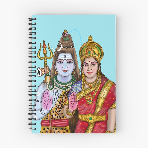 Item preview, Lord Shiva Parvati Artwork | Divine Hindu Couple Digital Painting | Spiritual Art designed and sold by Harshit_Digital_Arts.