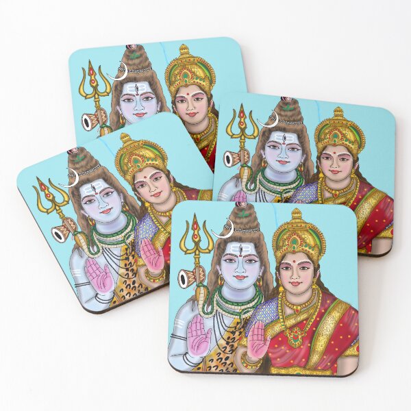 Item preview, Lord Shiva Parvati Artwork | Divine Hindu Couple Digital Painting | Spiritual Art designed and sold by Harshit_Digital_Arts.