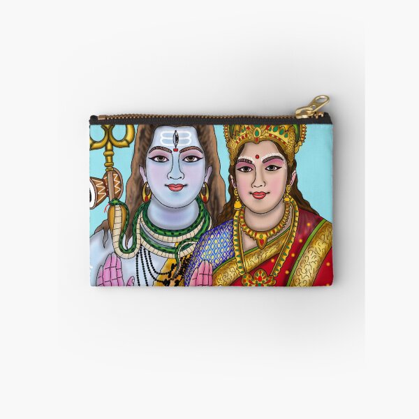 Item preview, Lord Shiva Parvati Artwork | Divine Hindu Couple Digital Painting | Spiritual Art designed and sold by Harshit_Digital_Arts.