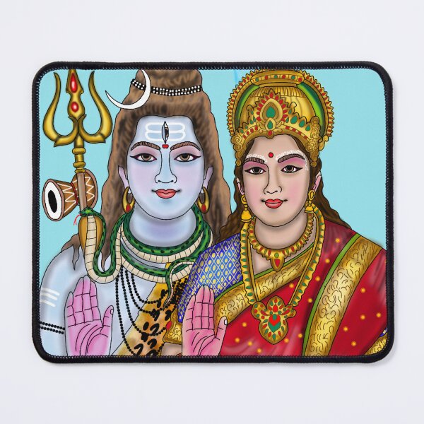 Item preview, Lord Shiva Parvati Artwork | Divine Hindu Couple Digital Painting | Spiritual Art designed and sold by Harshit_Digital_Arts.