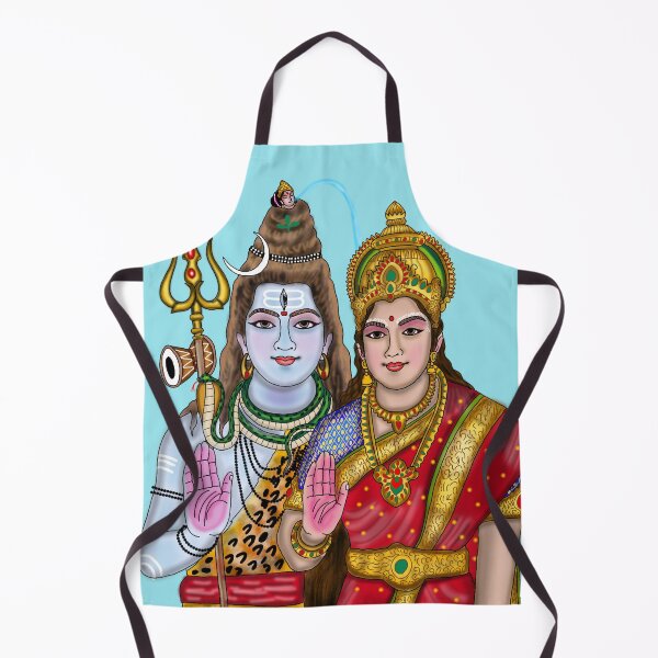 Item preview, Lord Shiva Parvati Artwork | Divine Hindu Couple Digital Painting | Spiritual Art designed and sold by Harshit_Digital_Arts.