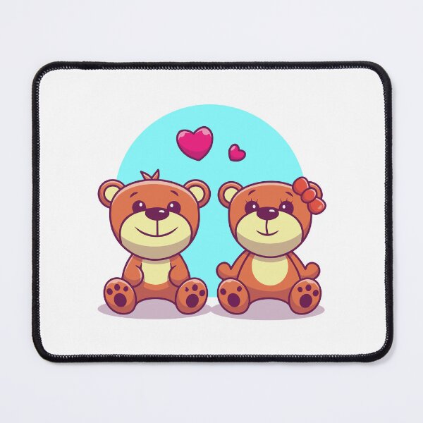 Item preview, Cute Teddy Bear Couple in Love Valentines Day designed and sold by Ulrike M Werner.