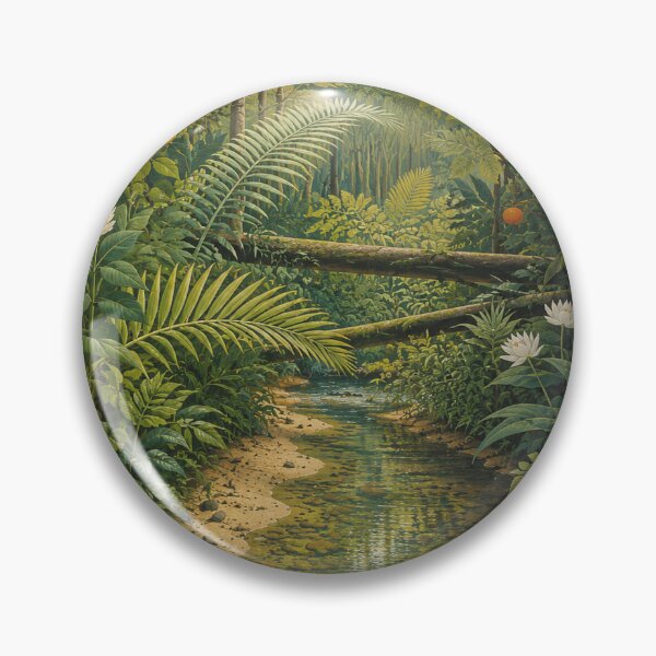 Item preview, The Deep El Yunque Rainforest - as painted by H. Rosseau via ChatGTP designed and sold by www.elyunqueprints.store.