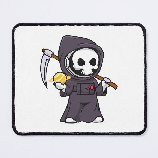Item preview, Cute Grim Reaper Astronaut Holding Saturn Planet designed and sold by Ulrike M 	 Werner.