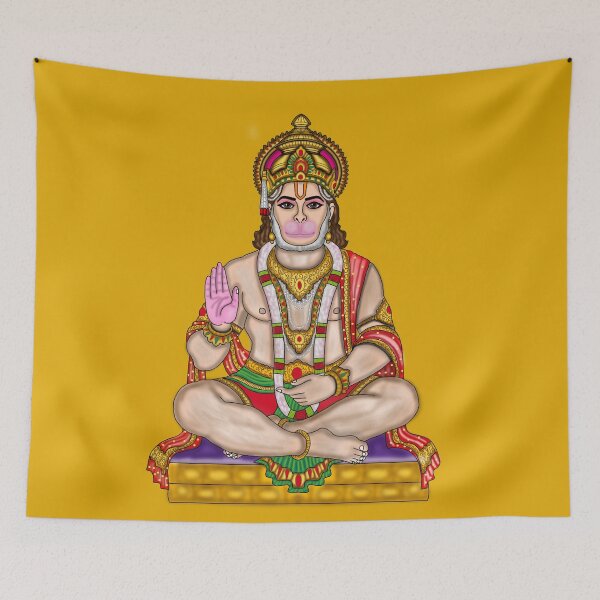 Item preview, Lord Hanuman Artwork | Powerful Hindu God Digital Illustration designed and sold by Harshit_Digital_Arts.