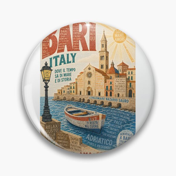Item preview, Bari Italy Lungomare Nazario Sauro Basilica di San Nicola Adriatic Coast Travel designed and sold by Aryabek.