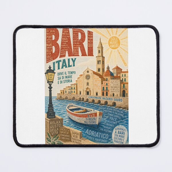 Item preview, Bari Italy Lungomare Nazario Sauro Basilica di San Nicola Adriatic Coast Travel designed and sold by Aryabek.