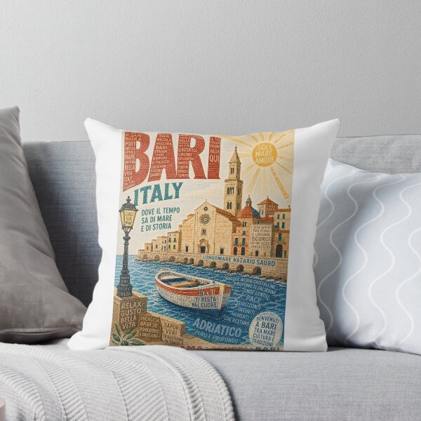 Item preview, Bari Italy Lungomare Nazario Sauro Basilica di San Nicola Adriatic Coast Travel designed and sold by Aryabek.