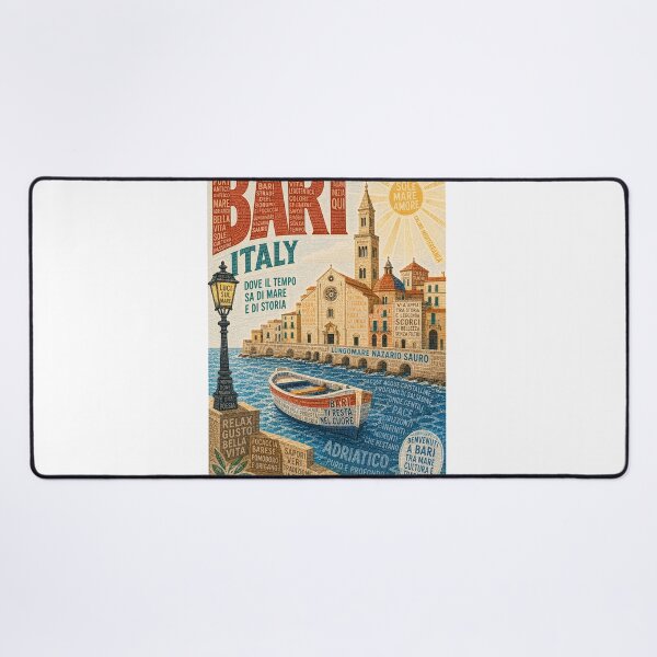Item preview, Bari Italy Lungomare Nazario Sauro Basilica di San Nicola Adriatic Coast Travel designed and sold by Aryabek.