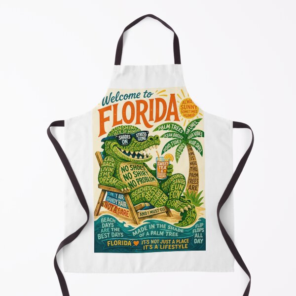 Item preview, Welcome to Florida Alligator Sunshine State Palm Trees Beach Lifestyle Coastal Travel designed and sold by Aryabek.