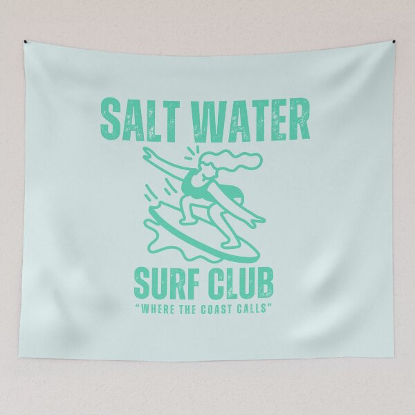 Item preview, Salt Water Surf Club Retro Beach Graphic designed and sold by SilverSeaBKK.